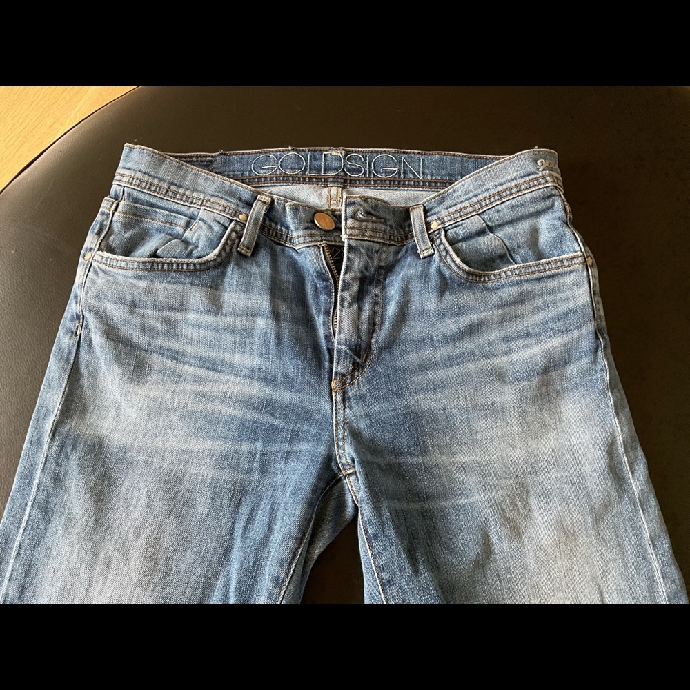 Goldsign designer jeans.